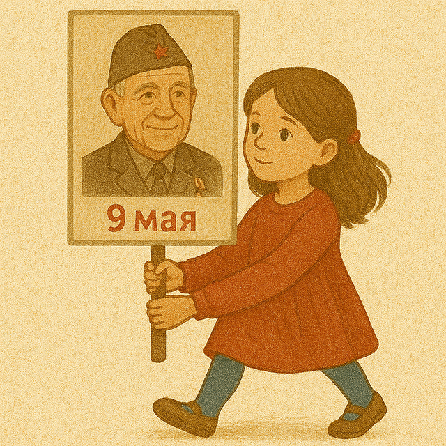 Штендер с портретом участника войны